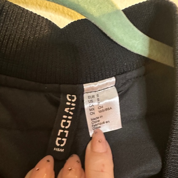 H&M Black Bomber Jacket - Picture 3 of 7